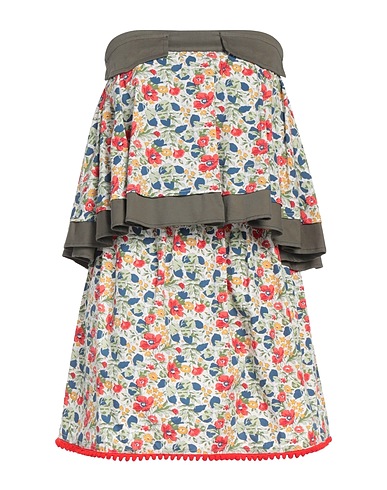NORA BARTH Short dress Military green 98% Cotton, 2% Elastane