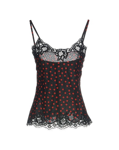 DOLCE&GABBANA Top Black 93% Silk, 7% Elastane