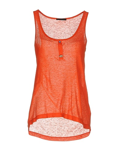 PINKO Vest Orange 90% Viscose, 10% Silk