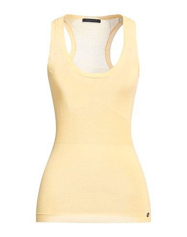 PINKO Vest Yellow 80% Viscose, 20% Polyamide