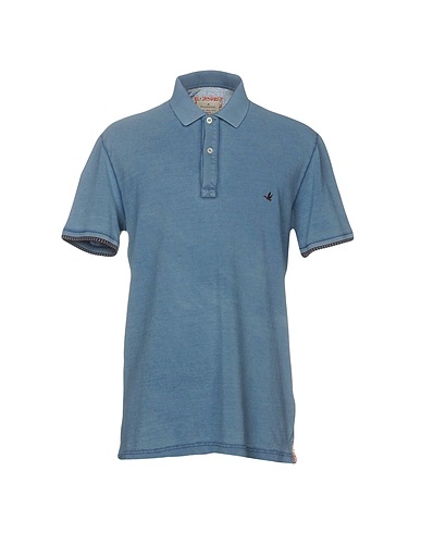 BROOKSFIELD Polo shirt Pastel blue 100% Cotton