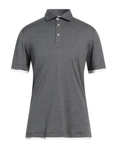 BRUNELLO CUCINELLI Polo shirt Lead 60% Silk, 40% Cotton