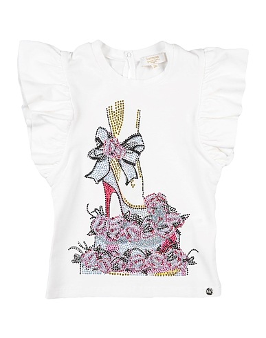 MICROBE by MISS GRANT T-shirt Ivory 95% Cotton, 5% Elastane