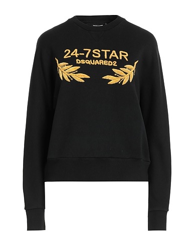 DSQUARED2 Sweatshirt Black 100% Cotton, Elastane