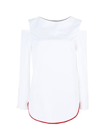 ERIKA CAVALLINI Top White 95% Cotton, 5% Elastane