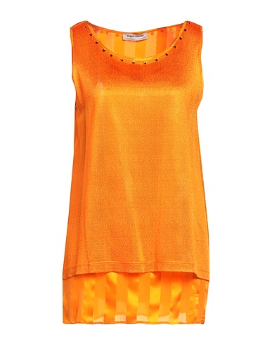 ANGELO MARANI Top Orange 100% Viscose, Silk