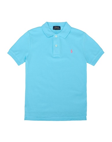 POLO RALPH LAUREN Polo shirt Sky blue 100% Cotton