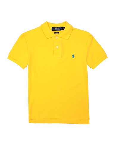 POLO RALPH LAUREN Polo shirt  Slim Fit Cotton Mesh Polo Shirt 
 Marigold 100% Cotton