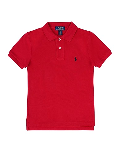 POLO RALPH LAUREN Polo shirt  Slim Fit Cotton Mesh Polo Shirt 
 Brick red 100% Cotton