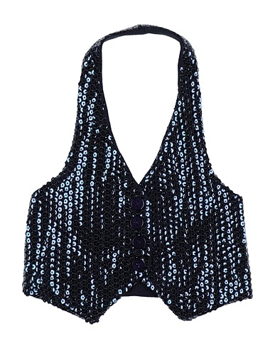 MICROBE by MISS GRANT Waistcoat Midnight blue 95% Viscose, 5% Elastane