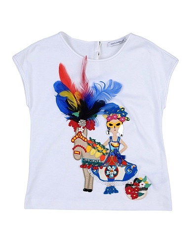 DOLCE&GABBANA T-shirt White 100% Cotton, Feather