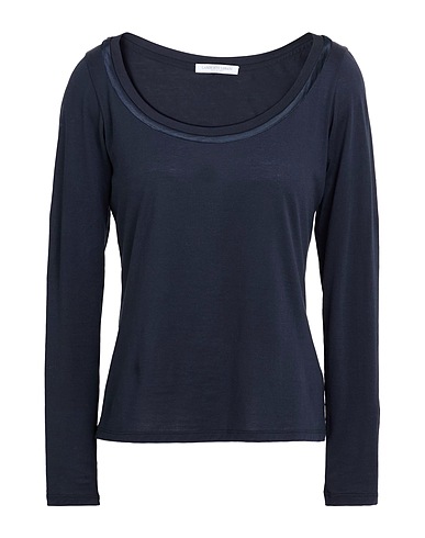 LAMBERTO LOSANI T-shirt Blu notte 100% Cotone, Seta