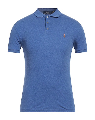 POLO RALPH LAUREN Polo shirt Slim Fit Pima Polo
 Pastel blue 100% Cotton