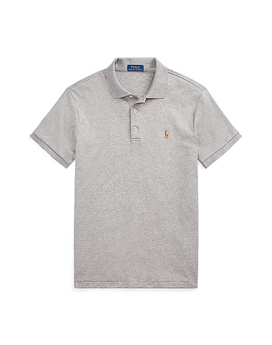 POLO RALPH LAUREN Polo shirt Slim Fit Pima Polo
 Grey 100% Cotton