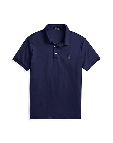 POLO RALPH LAUREN Polo shirt Slim Fit Pima Polo
 Midnight blue 100% Cotton