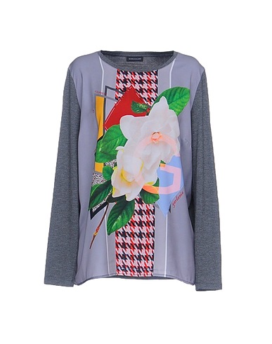 DIANA GALLESI T-shirt Grey 92% Viscose, 8% Elastane, Polyester