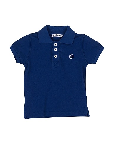 BYBLOS Polo shirt Navy blue 100% Cotton