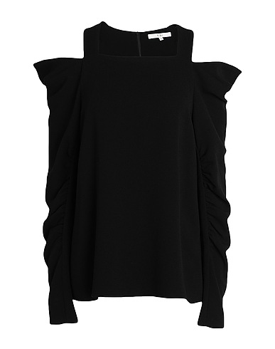 TIBI Off-the-shoulder top Black 71% Triacetate, 29% Polyester