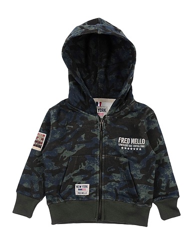 FRED MELLO Sweatshirt Militärgrün 100% Baumwolle