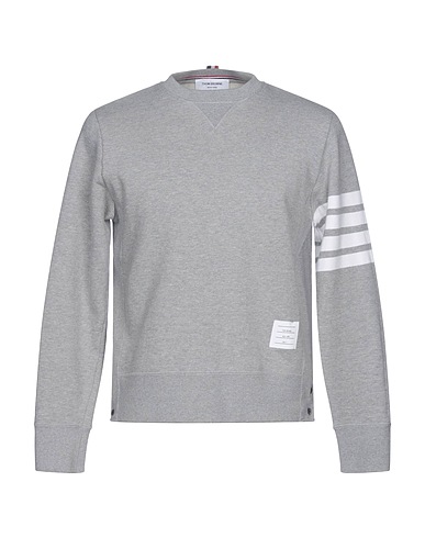 THOM BROWNE Sweatshirt Grau 100% Baumwolle, Nylon, Polyurethan