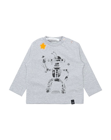 DANIELE ALESSANDRINI T-shirt Light grey 95% Cotton, 5% Elastane