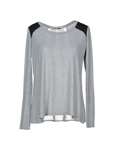 LIU •JO T-shirt Light grey 94% Viscose, 6% Elastane, Polyester, Polyurethane resin