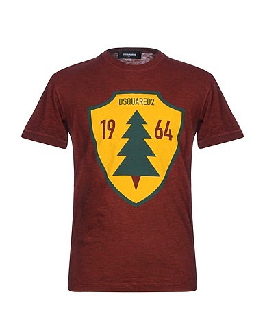 DSQUARED2 T-shirt Burgundy 88% Cotton, 12% Viscose