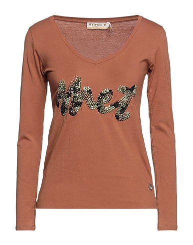 MET JEANS T-shirt Brown 100% Cotton