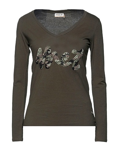 MET JEANS T-shirt Vert militaire 100% Coton