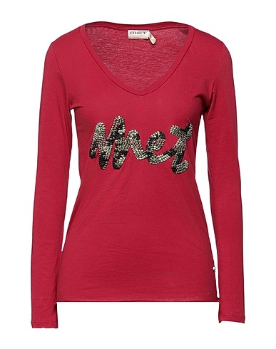 MET JEANS T-shirt Brick red 100% Cotton