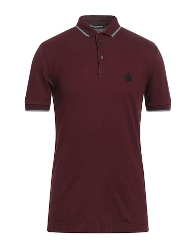 DOLCE&GABBANA Polo shirt Burgundy 100% Cotton