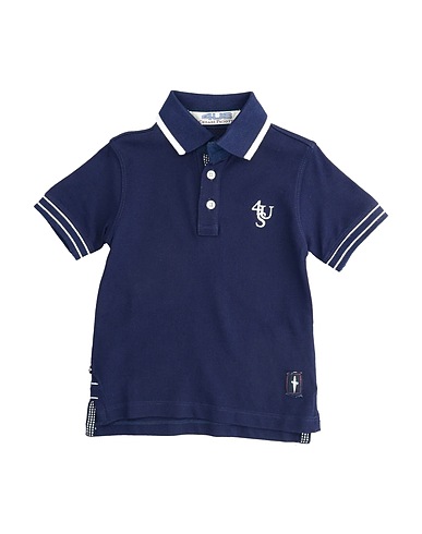 PACIOTTI 4US Polo shirt Midnight blue 100% Cotton