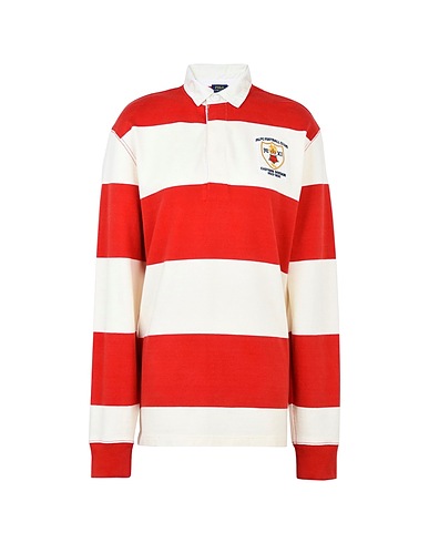 POLO RALPH LAUREN Polo shirt Racing Rugby Shirt	 Red 100% Cotton