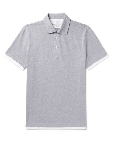 Brunello Cucinelli Polo Shirts In Grey