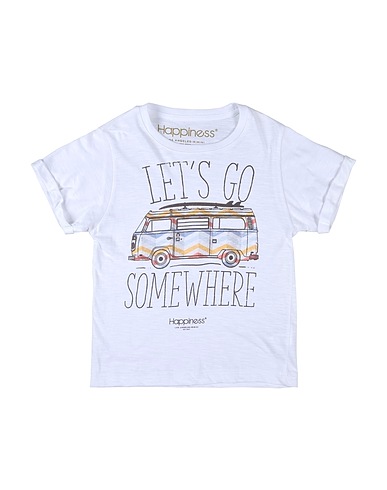 HAPPINESS T-shirt White 100% Cotton