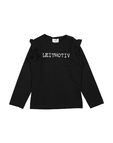 LEITMOTIV T-shirt Black 90% Cotton, 10% Elastane