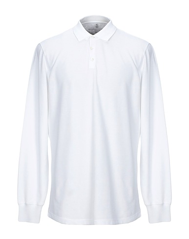 BRUNELLO CUCINELLI Polo shirt White 100% Cotton