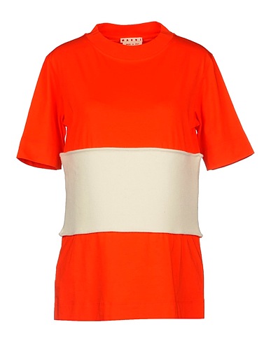 MARNI T-shirt Coral 77% Cotton, 22% Wool, 1% Elastane
