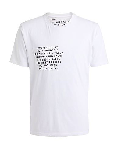 SOCIETY T-shirt White 100% Cotton