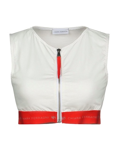 CHIARA FERRAGNI Top Avorio 100% Cotone