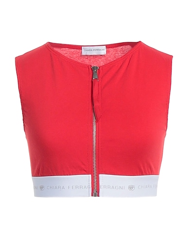 CHIARA FERRAGNI Top Red 100% Cotton