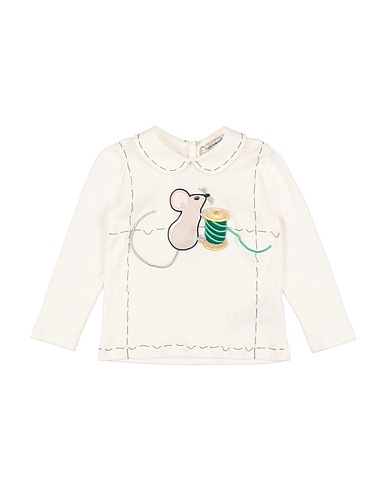 DOLCE&GABBANA T-shirt Ivory 100% Cotton, Silk, Metallic fiber, Polyester