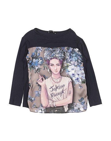 JAKIOO by MONNALISA T-shirt Midnight blue 95% Viscose, 5% Elastane, Polyester