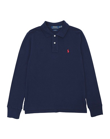POLO RALPH LAUREN Polo shirt Cotton Mesh Long-Sleeve Polo Shirt
 Midnight blue 100% Cotton