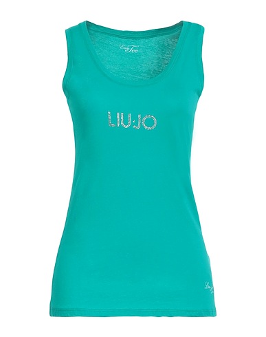 LIU •JO Vest Turquoise 100% Cotton
