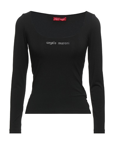 ANGELO MARANI T-shirt Nero 92% Viscosa, 8% Elastan