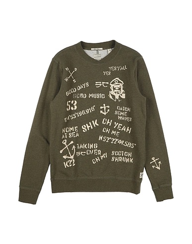 SCOTCH & SHRUNK Sweatshirt Military green 100% Cotton