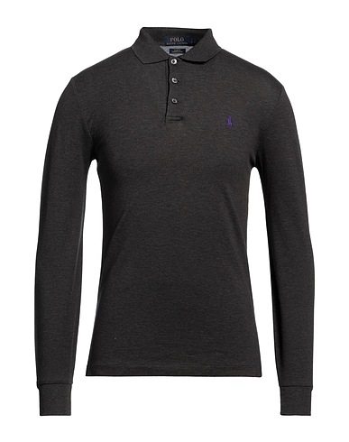 POLO RALPH LAUREN ポロシャツ Custom Slim Long-Sleeve Polo
 チャコール コットン 97% / ポリウレタン 3%