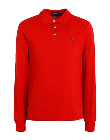 POLO RALPH LAUREN Polo shirt Custom Slim Long-Sleeve Polo
 Red 97% Cotton, 3% Elastane