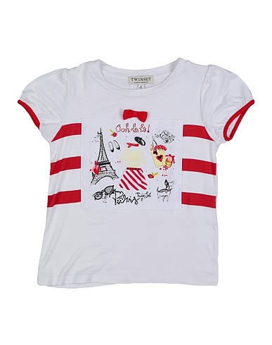TWINSET T-shirt White 94% Viscose, 6% Elastane